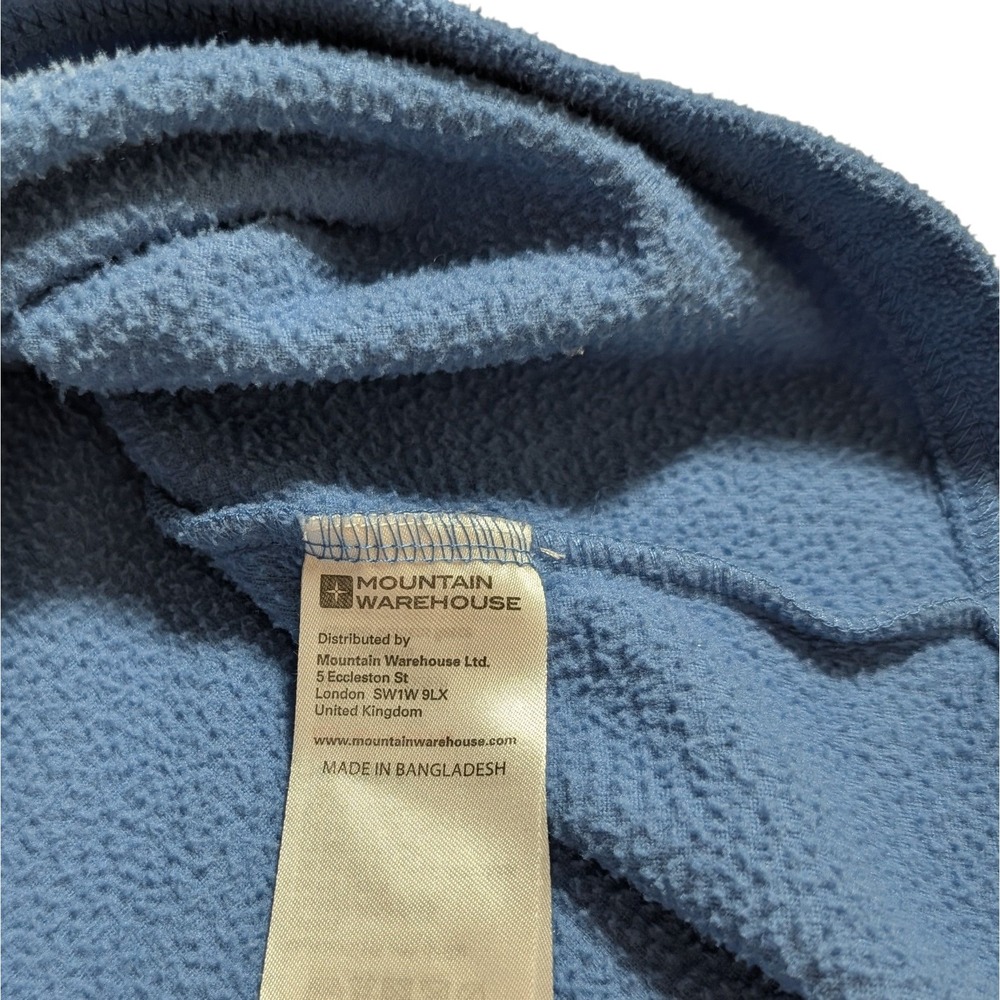 Mountain Warehouse Fleece Blue Quarter Zip Chest Logo Long Sleeve Womens Sixteen - Picture 10 of 12